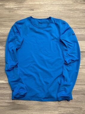 Nike Dri-FIT Women’s Compression Thermal Running Blue Long Sleeve Small
